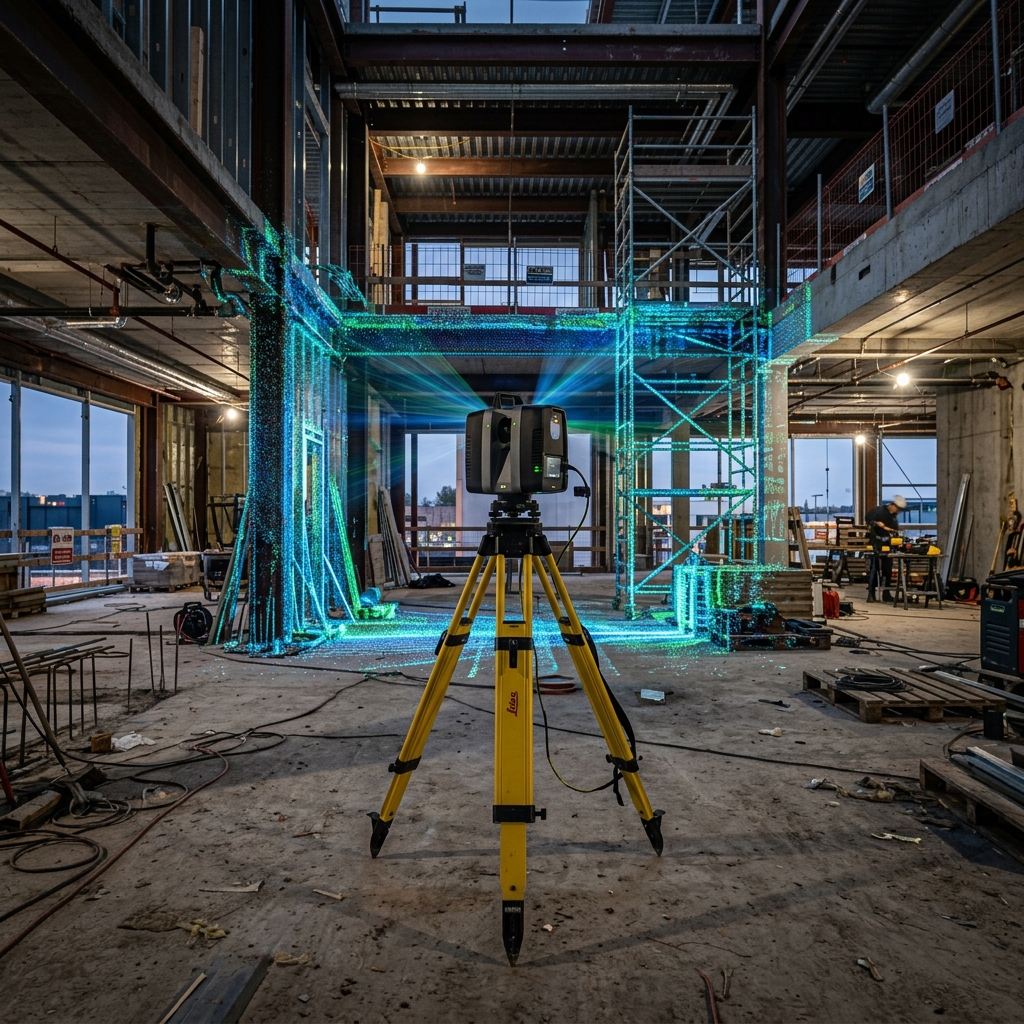 Industrial Laser Scanner on Construction Site