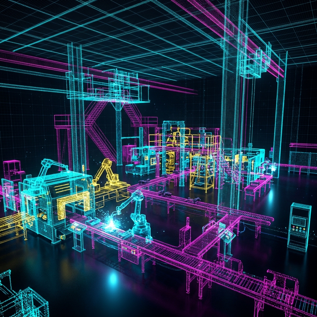 Industrial Factory Floor Point Cloud Visualization